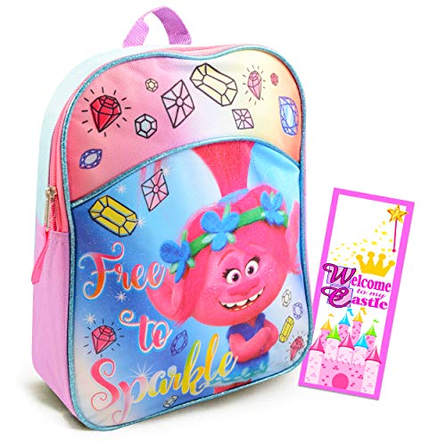 DREAMWORKS TROLLS Toddler Preschool Backpack 11 Inch Mini Backpack Bundle (Trolls School Supplies)