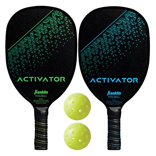 Franklin Sports Pickleball Paddle and Ball Set -Wooden Rackets + Pickleballs - 2 Players - Activator - USA Pickleball (USAPA) Approved (One Size)
