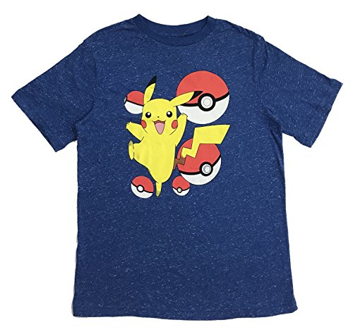 Hybrid Jem Pokemon Graphic-Print T-Shirt, Little Classic Blue XL