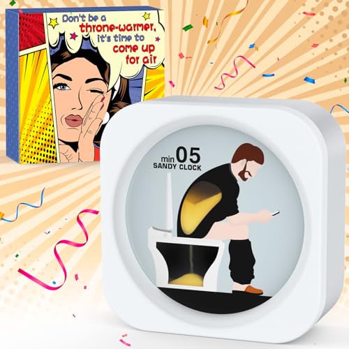 Gag Gifts for Men Stocking Stuffers - Mens Gifts for Dad Husband Toilet Sand Timer White Elephant Gifts Funny Ideas Poop Timer Cool Gadgets Unique Stuff Prank Santa Christmas Birthday Gift