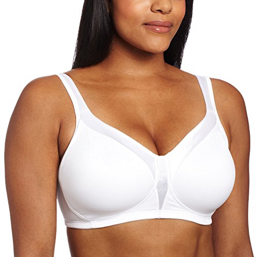 Playtex womens 18 Hour Silky Soft Smoothing Wireless Us4803, Available in Single and 2-pack Bras, White, 38D US