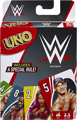 UNO-Card-Game, Matching WWE Superstars, for 2 To 10 Players Ages 7 Years and Older