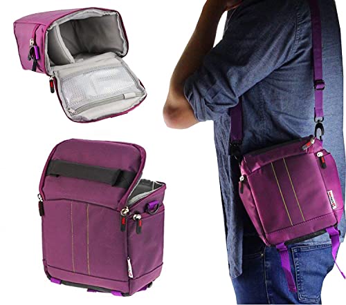 Navitech Purple Camcorder/Camera/Shoulder Bag/Case Compatible with The Hausbell HDV-5052 HDMI 1920x1080p FHD WiFi Digital Video Camera