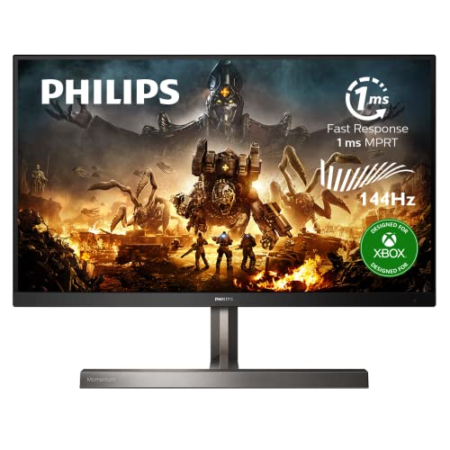 PHILIPS Momentum 329M1RV 32' 4K HDR 400 Gaming Monitor, Designed for Xbox, 144Hz, USB-C PD 65 Watts, 1 ms Response Time, 4Yr Advanced Replacement, Height-Adjustable
