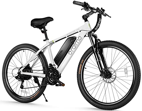 Oraimo Electric Bike for Adults,350W BAFANG Motor(Peak 500W), 4A 3H Fast Charge, UL Certified 468Wh Li-ion Battery, 26' Mountain Ebike Shimano 21 Speed, Air Saddle Adult Electric Bicycle