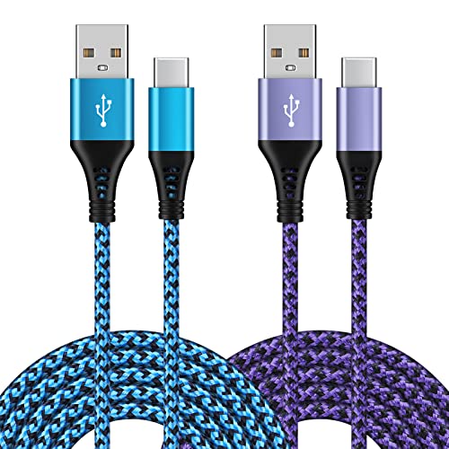 2Pack 6ft Fast USB Type C Cable Phone Charger Charging Cord for Motorola Moto G10 G9 G8 G7 Power Plus Play, Edge/G Power/Stylus/Razr/One 5G Ace/G100, G6 X4 Z4 Z3 Z2 Z Play Force Droid