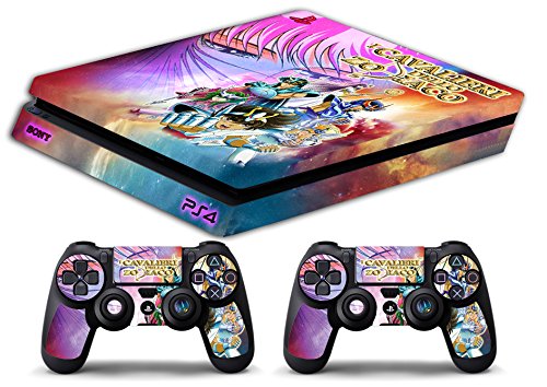 Skin Ps4 SLIM - SAINT SEIYA Knights of the Zodiac - limited edition DECAL COVER ADESIVA Playstation 4 Slim SONY BUNDLE