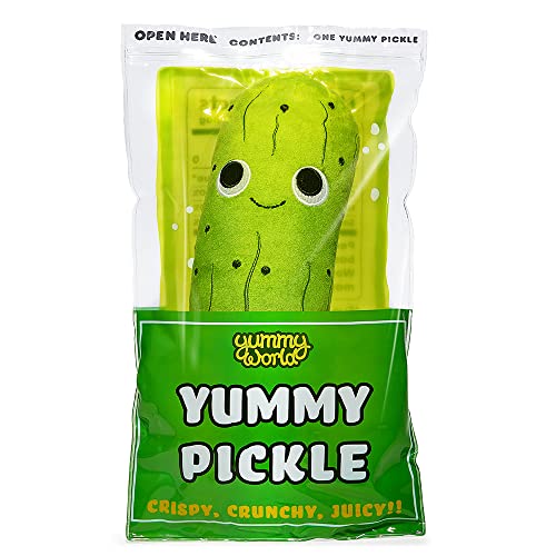 Kidrobot Yummy World Crunchy Pickle in a Bag 10 Inch Interactive Plush