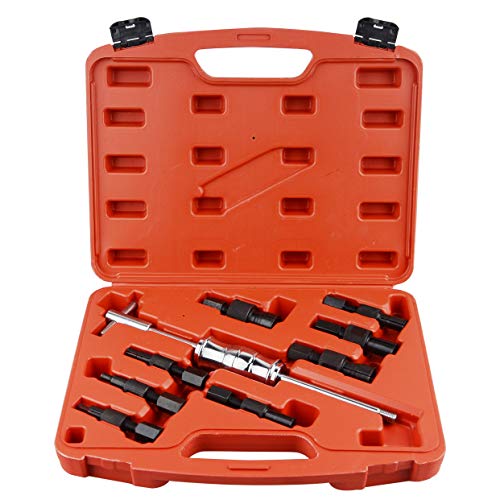 DAYUAN Blind Hole Collet Bearing Puller Set,9 pcs 8-32mm Inner Bearing Extractor Kit with Slide Hammer Insert Bearing Removal Tool