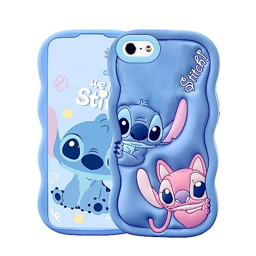ZCSIBORUI Compatible with iPhone 5 5S Case, iPhone 5C Case, Cute 3D Cartoon Animal Character Soft Rubber Cool Shockproof Protective Shell Skin Case for iPhone 5/5S/5C
