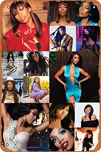 Cheogket Brandy Singer Poster Music Tin Sign Vintage Retro Style Metal Sign for Wall Decorative 8x12 Inch