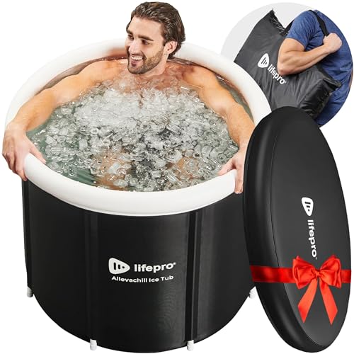 Lifepro Cold Plunge Tub - Portable Ice Bath Tub for Athletes and Adults, Large 92 Gallon Cold Plunge Pool for Cold Water Therapy Recovery with Cover and Bag - Ice Baths at Home, Outdoor