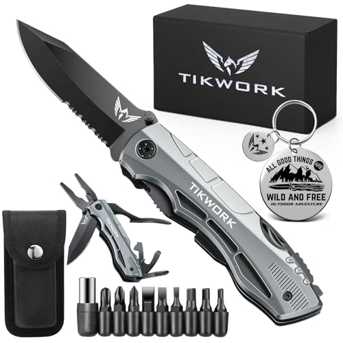 Gifts for Men Dad Him Boyfriend,Multitool Pocket Knife for Men,Anniversary Christmas Men Gifts for Birthday,Survival Tools for Climbing,Camping,Cycling,Hiking