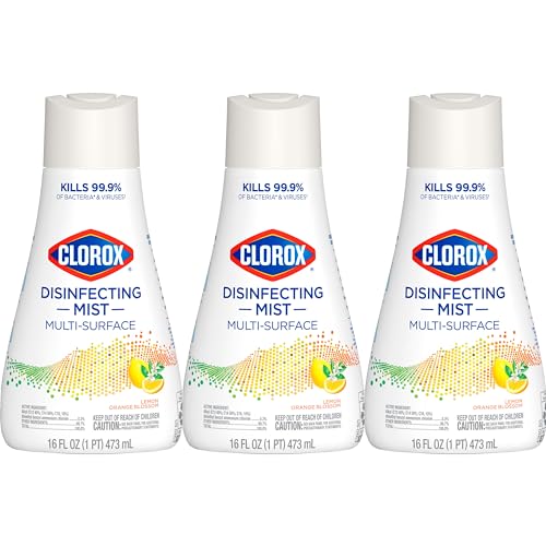 Clorox Disinfecting Mist, Lemon Orange Blossom, Disinfecting Refill, 16 Fluid Ounces, Pack of 3