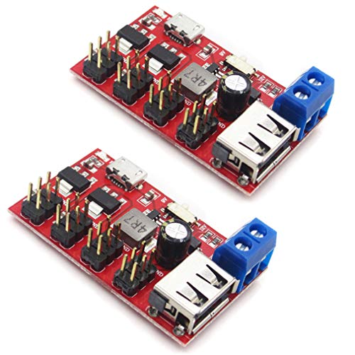 HiLetgo 2pcs Micro USB Power Breakout USB Voltage Regulator DC to DC Power Module Micro USB Power 5V to 1.8V/3.3V/5V/9V/12V