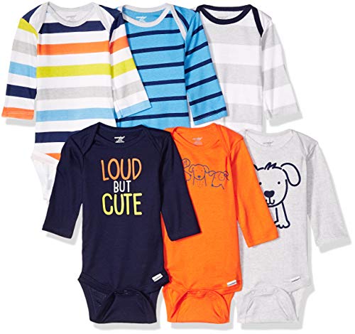 Onesies BrandUnisex Baby6-Pack Long Sleeve Bodysuitsdog6-9 Months