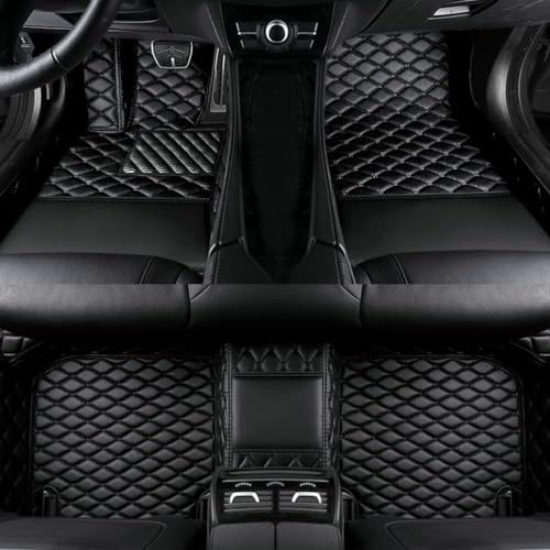 MIXKAP Custom Car Floor Mats for 96% Sedan SUV Sports Car Protection Full Coverage Pads Anti-Slip Leather Floor Lining All Weather Car Floor Mats (Black)