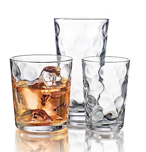 Home Essentials 12-Piece Galaxy Glassware Set, 17 oz