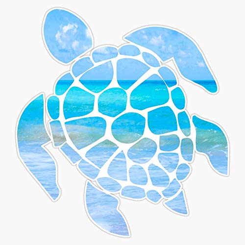 Sea Turtle Vinyl Waterproof Sticker Decal Car Laptop Wall Window Bumper Sticker 5'