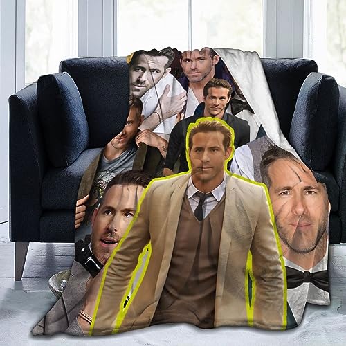 LJYHLAA Super Soft Flannel Throw Ryan Reynolds Blanket Beach Blanket Decoration Bedroom Living Room Suitable for Children/Adults Throw Blankets 50'X40'