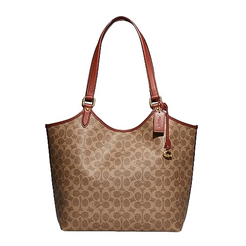 Coach Coated Canvas Signature Day Tote, Tan Rust, One Size