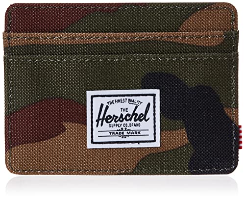 Herschel unisex adult Charlie Rfid Card Case Wallet, woodland camo, One Size US