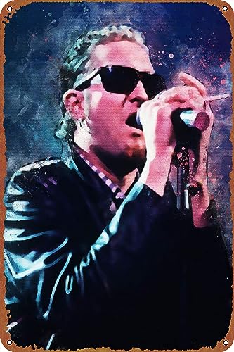 Music World Layne Staley Metal Tin Sign Poster Vintage Art Wall Decor 12 x 8 inch