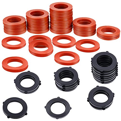 Vetico Garden Hose Washer Heavy Duty Rubber Washer Seals Fit All Standard 3/4 Inch Garden Hose and Water Faucet Fittings,32Packs