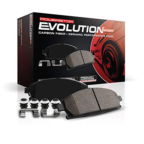 Power Stop Z23-919B Rear Z23 Evolution Sport Carbon Fiber Infused Ceramic Brake Pads with Hardware
