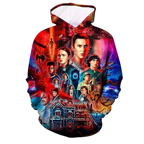 IZURA Movie Hoodies Fashion Casual 3D Printed Adult Pullover Sweatshirt with Pocket Birthday for Men Women S