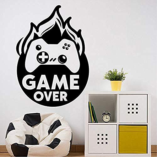 Game Sticker Game Over Decal Gamer Sticker Playroom Decor Video Game Decal Joystick Sticker Gamer Gift Game Decor 42X58Cm