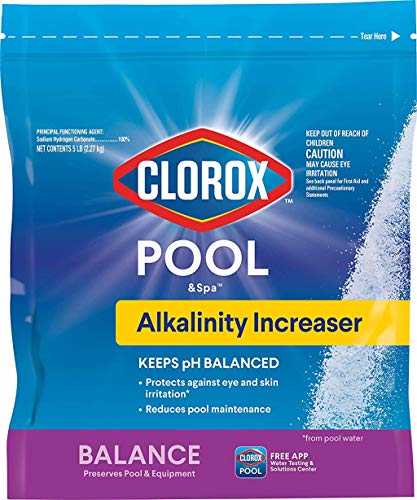 Clorox Pool&Spa Swimming Pool Alkalinity Increaser, Keeps pH Balanced, 5LB (Pack of 1)
