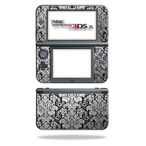 MightySkins Carbon Fiber Skin for Nintendo New 3DS XL (2015) - Floral Retro | Protective, Durable Textured Carbon Fiber Finish | Easy to Apply, Remove, and Change Styles | Made in The USA