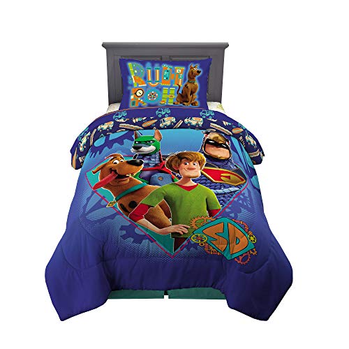 Franco Kids Bedding Super Soft Microfiber Comforter and Sheet Set, 4 Piece Twin Size, Scooby Doo