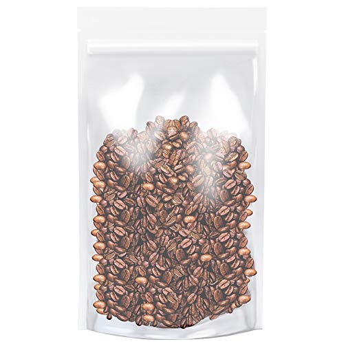 Clear Zipper Stand Up Pouch Bag,100Pcs 7.0x10.2 Heat Sealable Zip Lock Snack Food Tea Packing Pouches (7.0W x 10.2L, 100)
