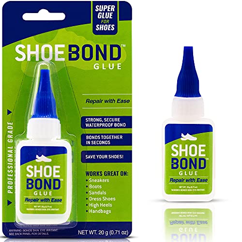 SHOE BOND Shoe Glue - Professional Grade, Clear, Waterproof, Quick Drying, Ideal for Hiking Boots, Sneakers, Sandals, and More