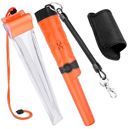 Kuman Pin pointer Water Resistant Metal Detectors with Holster Treasure Hunting Unearthing Tool Accessories Buzzer Vibration Automatic Tuning KW30