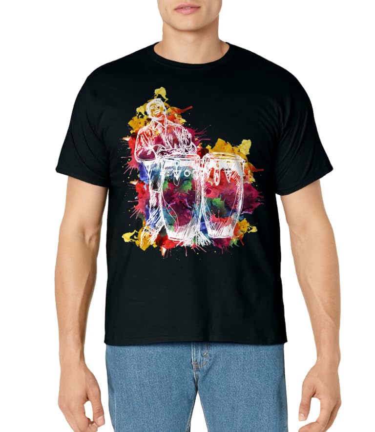 Conga Player Musician Gift Instrument Art T-Shirt