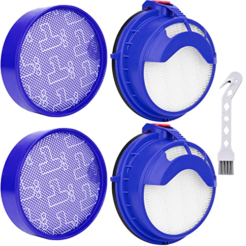 Filter Replacement for Dyson DC25 Ball Vacuum Cleaner, 2 Pre-Motor Filters & 2 Post Motor HEPA Filters, Fits All DC25 Models -Compare to Part # 919171-02 and 916188-06