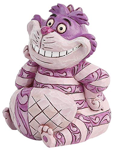 Enesco Disney Traditions by Jim Shore Alice in Wonderland Cheshire Cat Grinning Miniature Figurine, 3.125 Inch, Multicolor