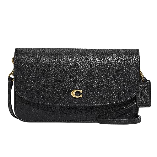 COACH Polished Pebble Leather Hayden Crossbody, Black, One Size