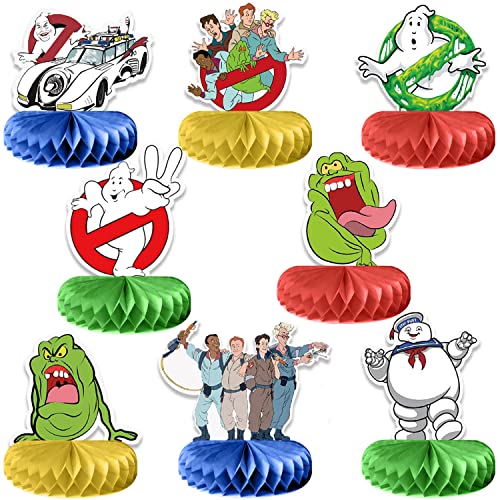 Ghost Party Supplies, Ghost Birthday Party Decorations,8Pcs Ghost Party Supplies Birthday Honeycomb Centerpieces 3D Table Decorations for Ghost party