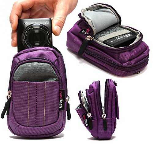 Navitech Purple Digital Camera Case Bag Cover Compatible with The SVP Aqua 5500 (Blue) 18 MP Dual Screen Waterproof Digital Camera