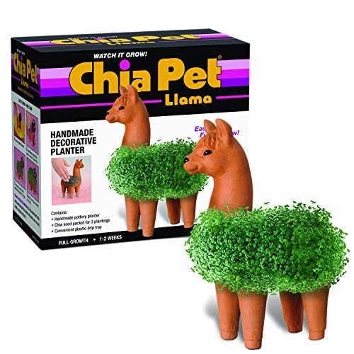Chia Pet Llama with Seed Pack, Decorative Pottery Planter, Easy to Do and Fun to Grow, Novelty Gift, Perfect for Any Occasion