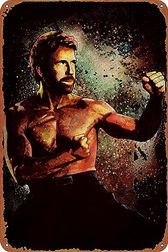 Chuck Norris Poster Tin Sign Cafe bar Home Wall Art Decoration Retro Metal Tin Sign 8x12 inch