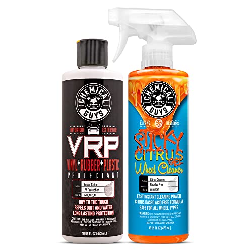 Chemical Guys Wheel Cleaner & Tire Protectant Bundle with (1) 16 oz VRP Dressing and (1) 16 oz Sticky Citrus Gel Wheel Cleaner