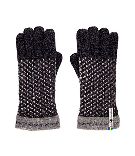 Öjbro Swedish made 100% Merino Wool Soft Thick & Extremely Warm Gloves (Medium, Skaftö Sot)
