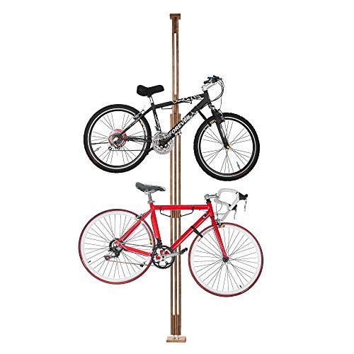 RAD Cycle Woody Bike Stand Bicycle Rack Storage or Display Holds Two Bicycles and is Constructed of Stylish Hard Wood