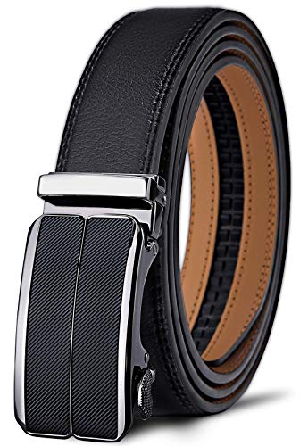 BULLIANT Men's Belt, Slide Ratchet Belt For Men Dress Pant Shirt Oxfords,trim To Fit(Black,36'-42' Waist Adjustable)
