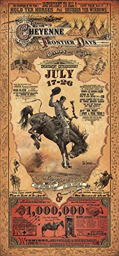 Home of Art Cheyenne Wyoming Frontier Days Rodeo Western Poster by Bob Coronato